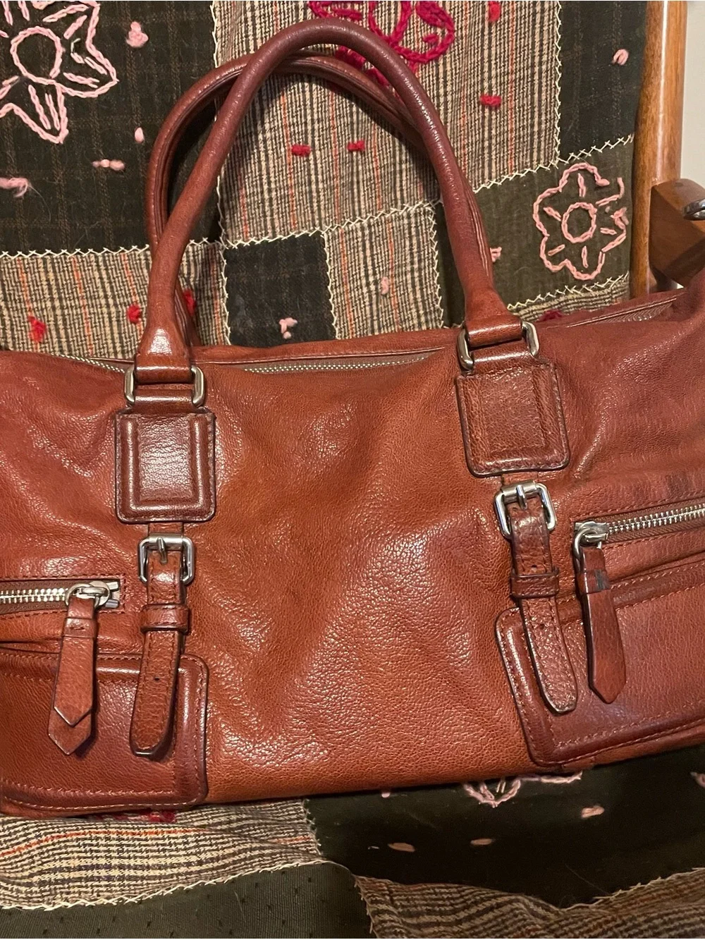 Woman’s Brown Leather Satchel Bag - Classic Carry